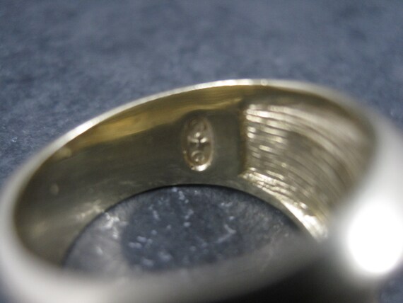 Wide Vintage 18K Vermeil Sterling Textured Ring C… - image 6