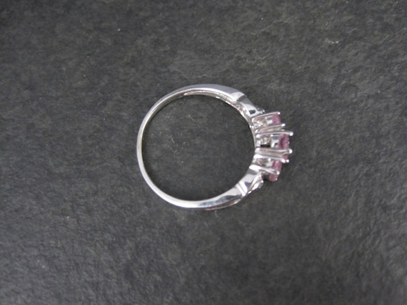 Dainty Vintage 10K Pink Topaz Ring Size 7 - image 3