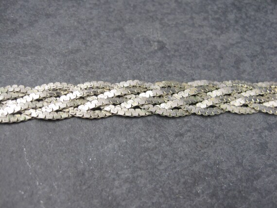 Vintage Italian Sterling Braided Bracelet 7.5 Inc… - image 9