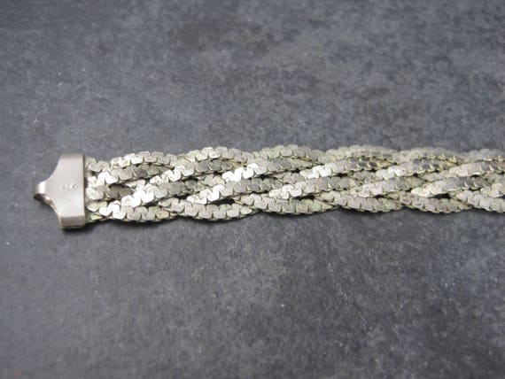 Vintage Italian Sterling Braided Bracelet 7.5 Inc… - image 8