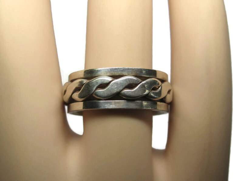 Vintage 90s Spinner Band Ring Sterling Size 7