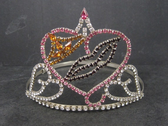 Large 4 Inch Vintage Beauty Queen Pageant Rhinest… - image 10