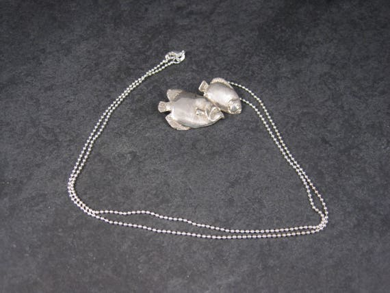 Whimsical Sterling Fish Pendant Necklace - image 7