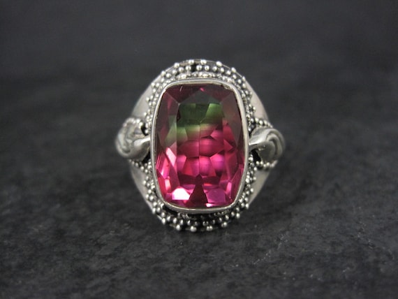 Watermelon Quartz Ring Size 9 - image 1