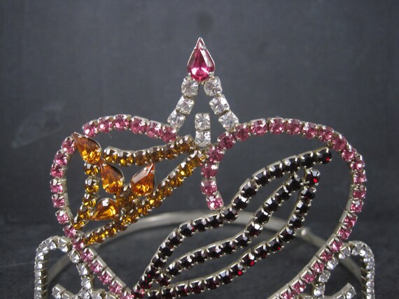 Large 4 Inch Vintage Beauty Queen Pageant Rhinest… - image 4