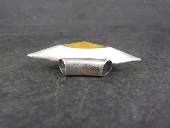 Large Mexican Sterling Triangle Pendant - image 6