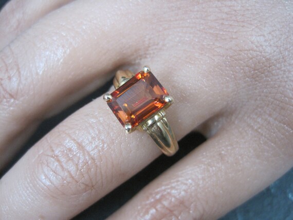Vintage 10K Red Orange Topaz Ring Size 6 Etsy Australia