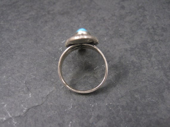 Vintage Turquoise Ring Size 6 Southwestern Sterli… - image 3