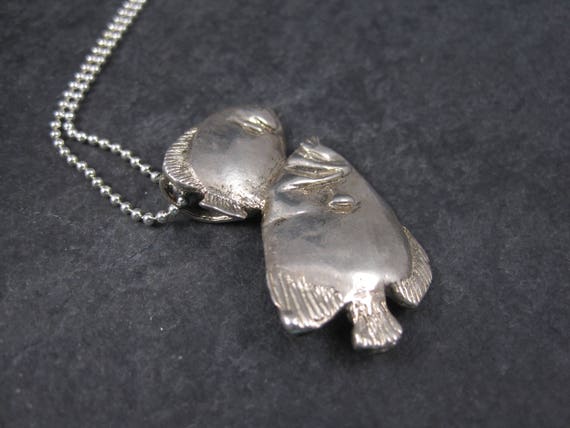 Whimsical Sterling Fish Pendant Necklace - image 5