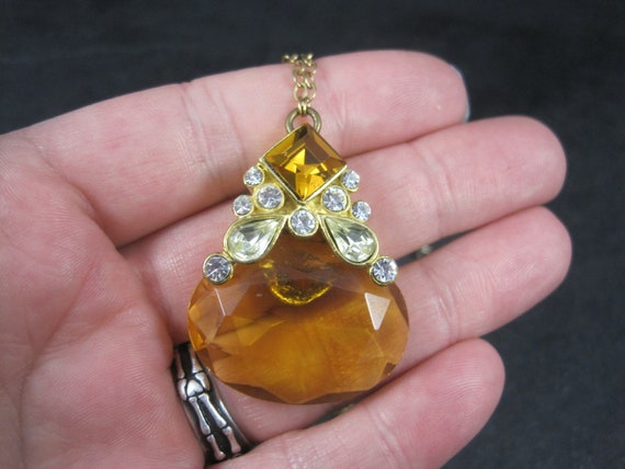 Vintage Golden Glass Necklace Roxanne Assoulin - image 3