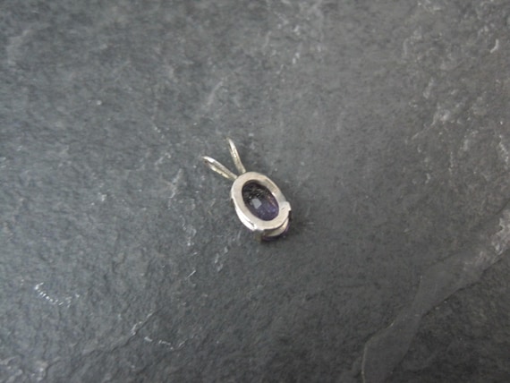 Tiny Oval Amethyst Pendant - image 9
