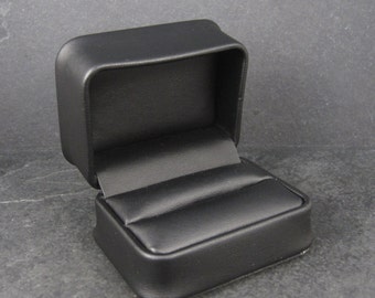 Black Leatherette Double Wedding Ring Box