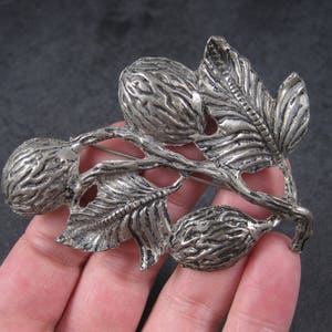 Large Vintage Pot Metal Plant Brooch image 10