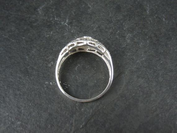 Vintage Sterling Filigree Ruby Ring Size 10 - image 4
