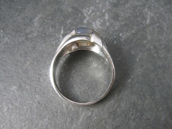 Mens Vintage Sterling Dendritic Agate Ring Size 1… - image 5