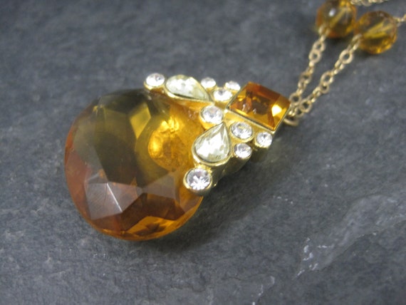 Vintage Golden Glass Necklace Roxanne Assoulin - image 6
