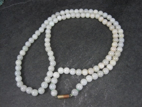 Antique Chinese Export White Jade Necklace 25 Inches Etsy