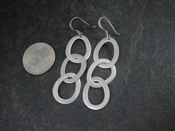 Vintage Sterling Chain Link Earrings - image 6