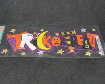 Jolees Halloween Scrapbooking Dimensional Trick or Treat Title Stickers Discontinued