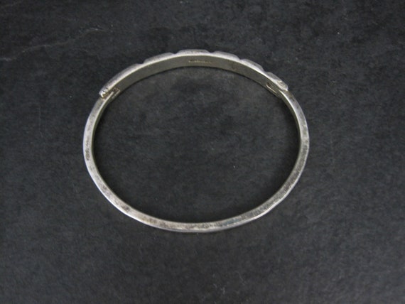 Mexican Tribal Sterling Silver Bangle Bracelet 6.… - image 5