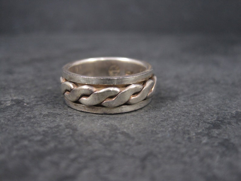 Vintage 90s Spinner Band Ring Sterling Size 7