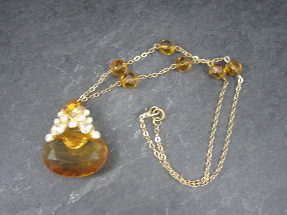Vintage Golden Glass Necklace Roxanne Assoulin - image 4