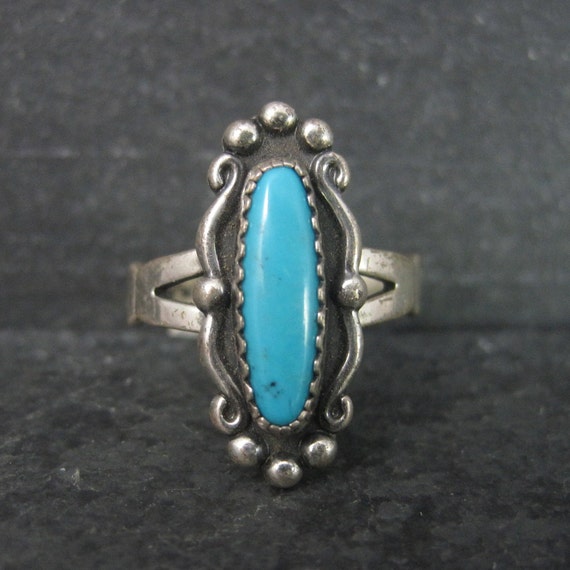 Classic Southwestern Sterling Turquoise Ring - image 1