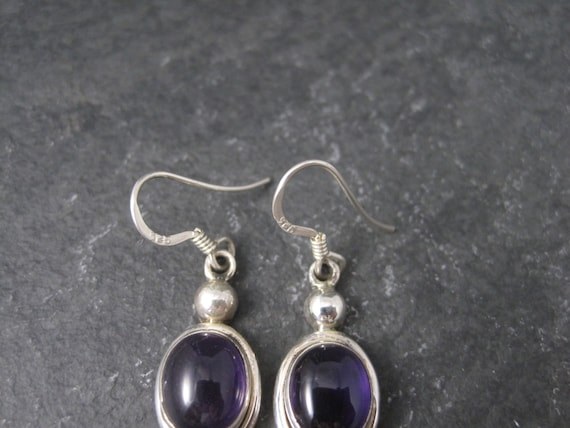 Simple Sterling Amethyst Earrings - image 3