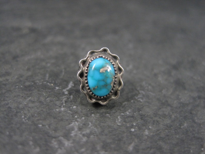Vintage Southwestern Sterling Turquoise Tie Tack