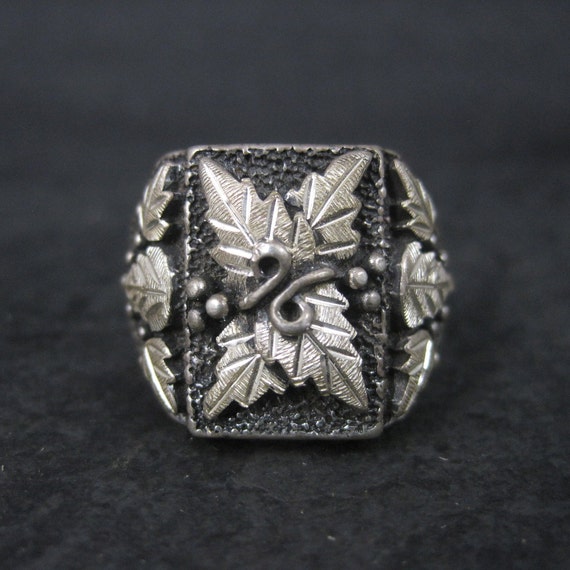 Mens Black Hills Silver Ring