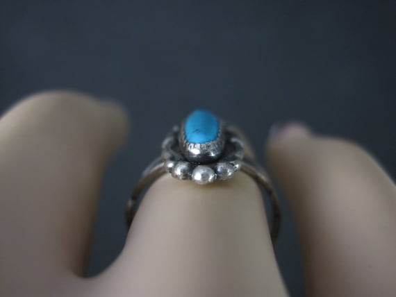 Classic Southwestern Sterling Turquoise Ring - image 7