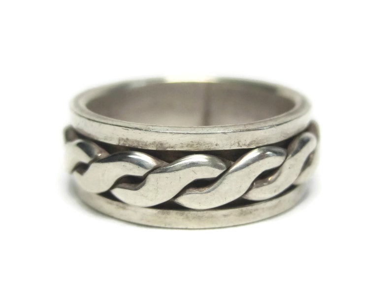 Vintage 90s Spinner Band Ring Sterling Size 7