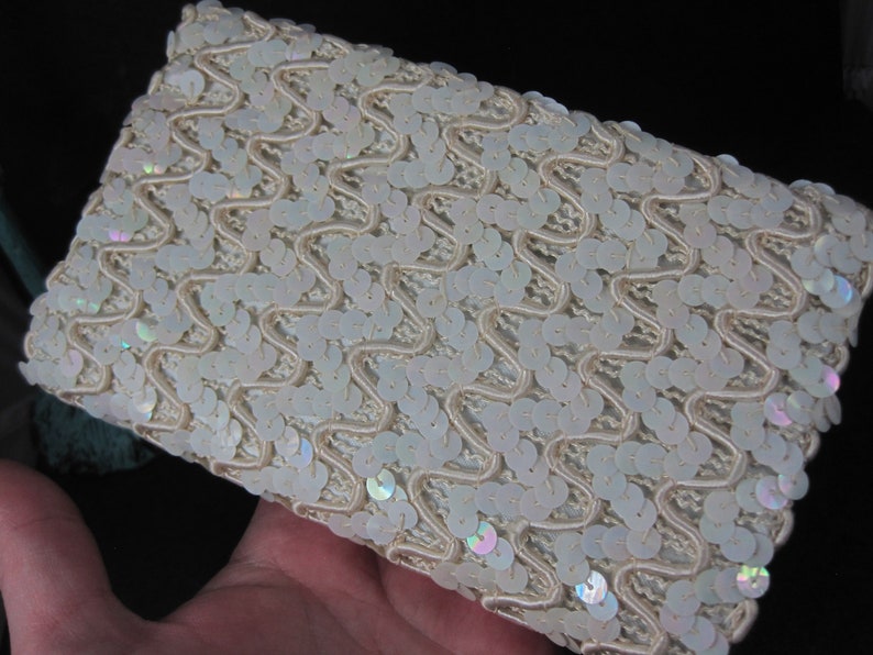 Vintage 50s Satin Sequin Wallet image 8