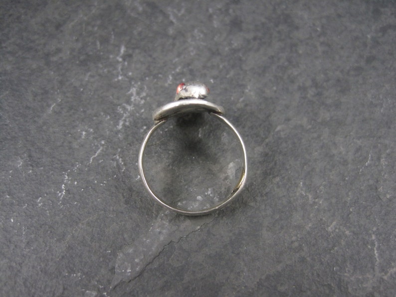 Unusual Vintage Sterling 14K Diamond Sapphire Snake Ring Size 6.75