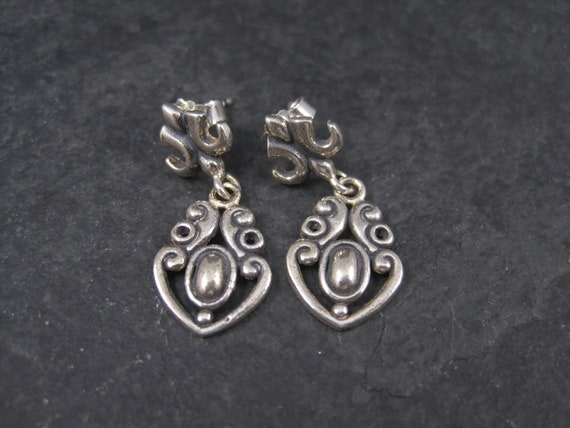 Vintage Sterling Victorian Style Earrings - image 3