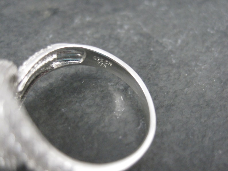 Estate Sterling Pearl Cz Ring Size 10