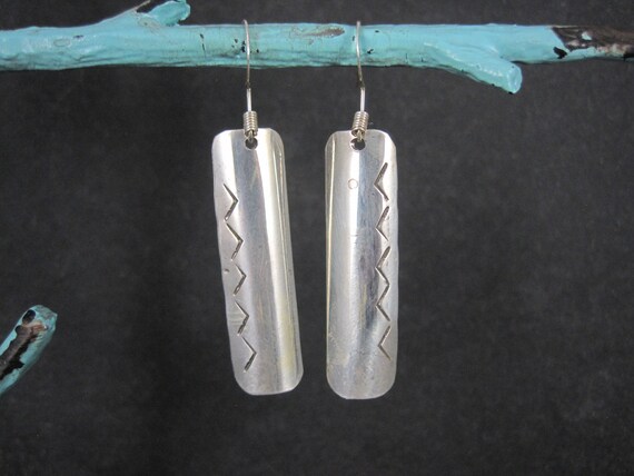 Long Southwestern Sterling Earrings - image 3