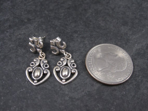 Vintage Sterling Victorian Style Earrings - image 4