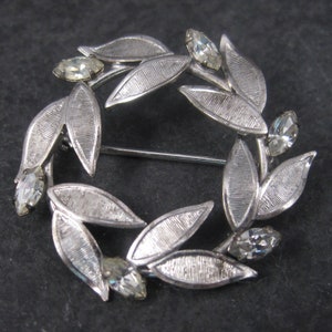 Estate Carl Art Rhinestone Circle Wreath Brooch