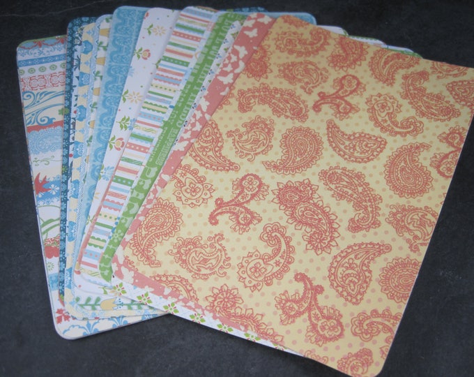 Coordinating Cardstock 4x6 Photo Mats Lot of 22 Whimsical Glittery