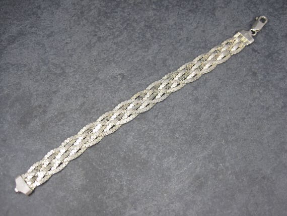 Vintage Italian Sterling Braided Bracelet 7.5 Inc… - image 7