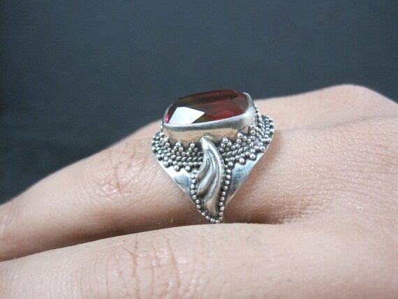 Watermelon Quartz Ring Size 9 - image 8