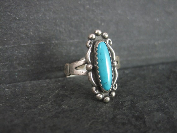 Classic Southwestern Sterling Turquoise Ring - image 2