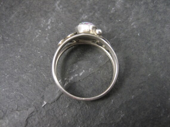 Southwestern Sterling Pink Opal Ring Size 8 - image 5