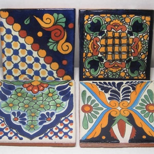 Mexican Tile Drink Coaster Set of 2 image 4