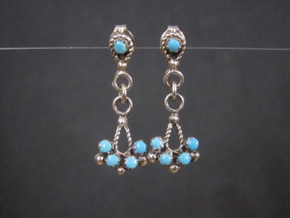 Dainty Southwestern Sterling Snake Eye Turquoise E