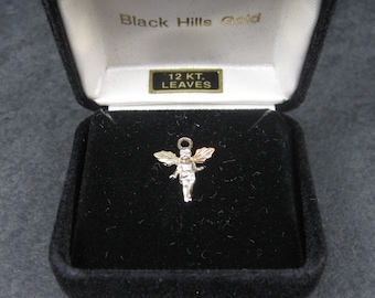 Vintage Sterling 12K Black Hills Gold Angel Tie Tack