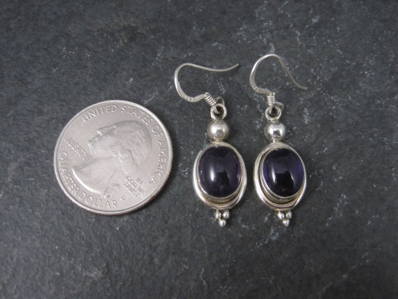 Simple Sterling Amethyst Earrings - image 2