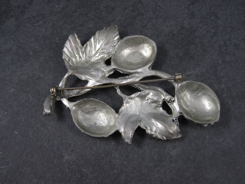 Large Vintage Pot Metal Plant Brooch image 6