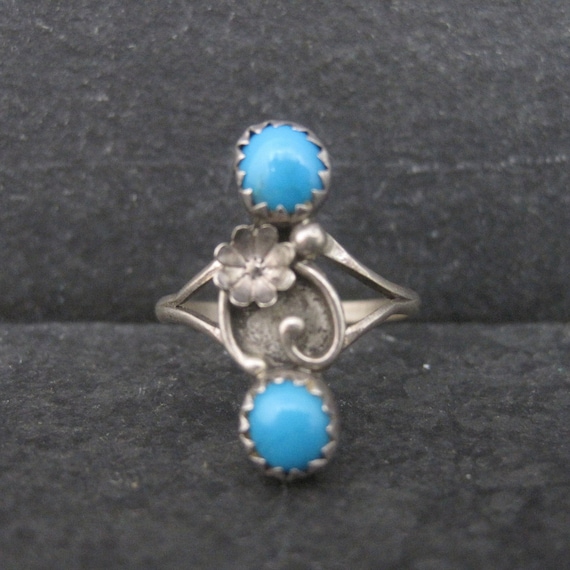 Dainty Southwestern Sterling Turquoise Ring